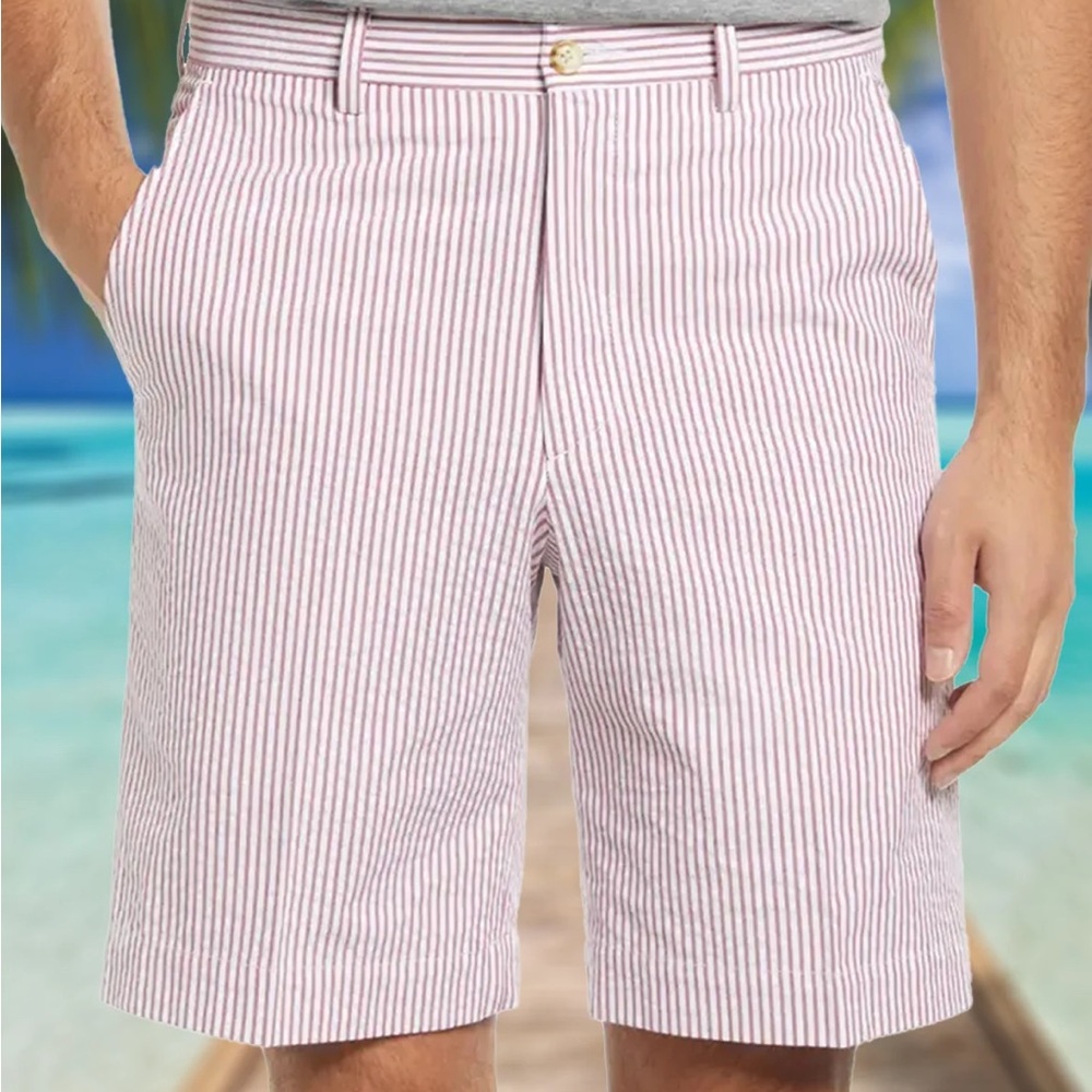 Striped Casual Bermuda Lightweight Shorts (NWT)